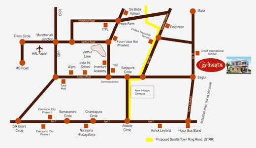 Grihasta Location Map