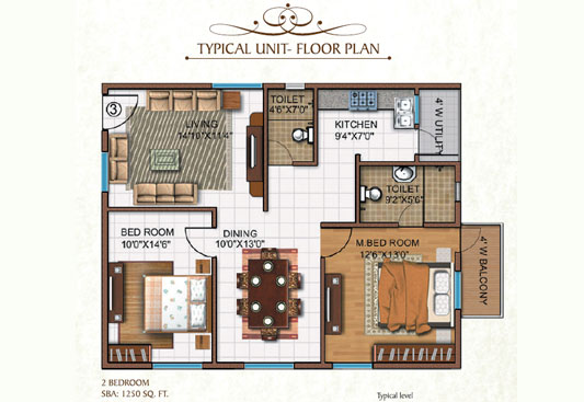Mana-Seldon 2bhk floorplan